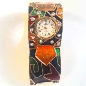 Cannes | Accessories | Vtg Cannes Enamel Abstract Rhinestone  display picture 3